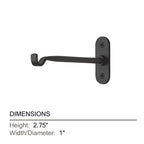 Troy Maltby Small Exterior Wall Sconce Hook, Texture Black