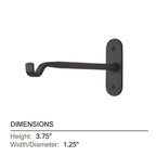 Troy Maltby Large Exterior Wall Sconce Hook, Texture Black