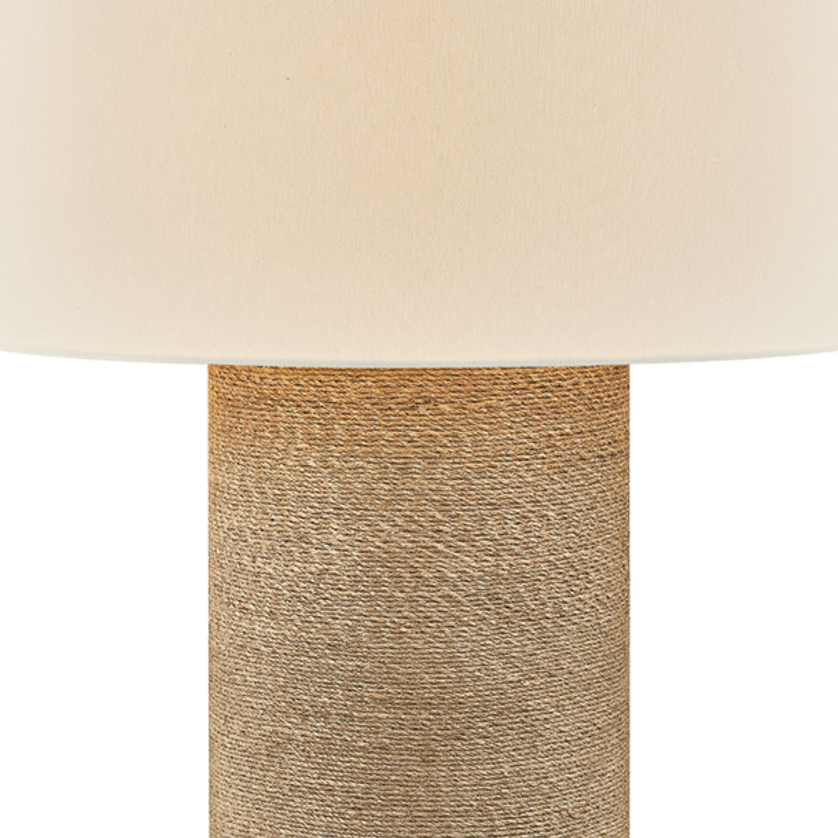 Troy Roan 31 in. Table Lamp, Patina Brass, Natural Woven Shade