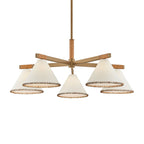 Troy Stoney 40.25' 5-Light Chandelier, Patina Brass