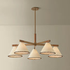 Troy Stoney 40.25' 5-Light Chandelier, Patina Brass