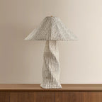 Troy Zaire 31.5 in. Table Lamp, Patina Brass with Natural Woven Shade