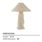 Troy Zaire 31.5 in. Table Lamp, Patina Brass with Natural Woven Shade