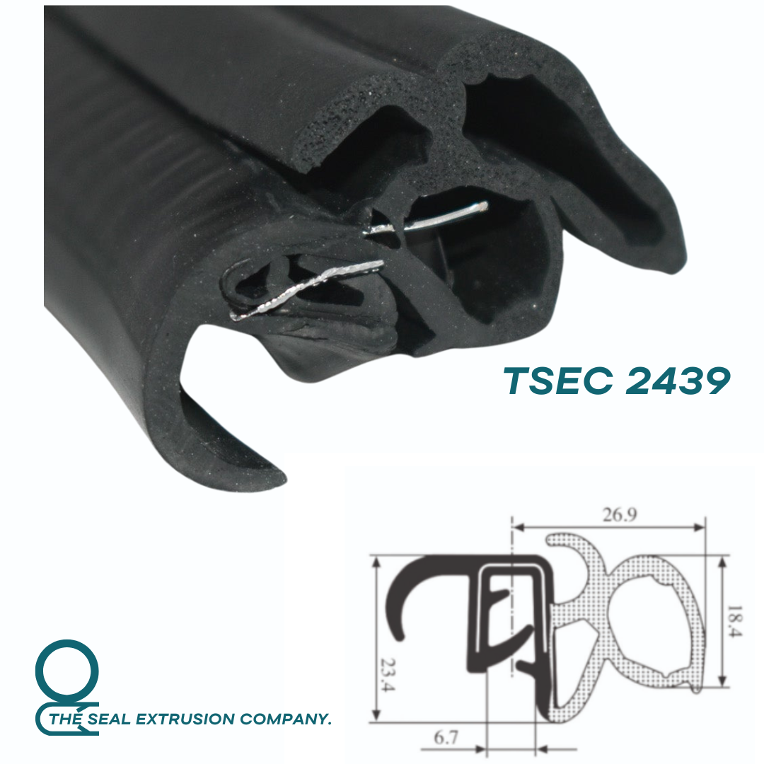 TSEC 2439 VW Transporter T4 Front Door Seal – Self Grip PVC & Sponge Rubber Weather Seal