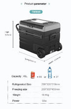 Alpicool 45L Portable Compressor Fridge and /or Freezer TWW45 with Battery - Solar Panel Optional