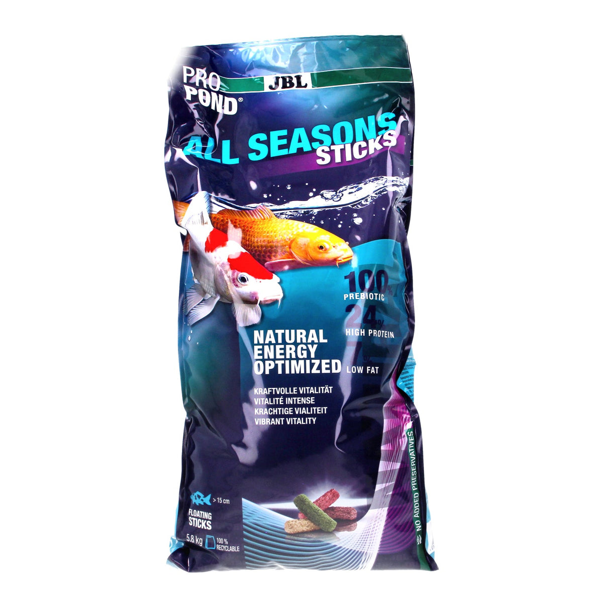 JBL ProPond All Seasons Pond Food Floating Sticks Pearls 5.8kg with Storage Bucket
