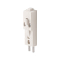 FHC White Plastic Sliding Door Lock with Bushing [single pack] - U9868