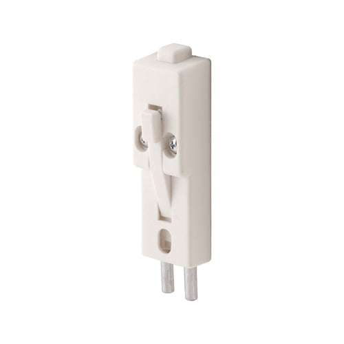 FHC White Plastic Sliding Door Lock with Bushing [single pack] - U9868