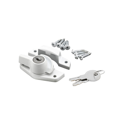 FHC Keyed Sash Lock - Vinyl or Wood Double-Hung Windows [2" Hole Centers] - Single Pack - U9928