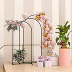 7/6.5/6ft Metal Arch Stand Set of 3 - Black
