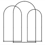 7/6.5/6ft Metal Arch Stand Set of 3 - Black