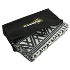 8' x 10' Reversible Mat w/ Carry Bag, Boho Waterproof RV Rug for Backyard, Grey & White