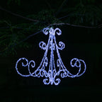 Stockholm Christmas Lights Motif 540 LED Acrylic Chandelier Cool White