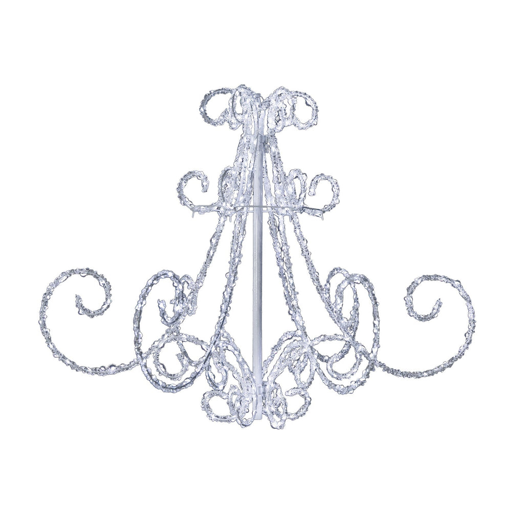 Stockholm Christmas Lights Motif 540 LED Acrylic Chandelier Cool White