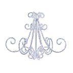 Stockholm Christmas Lights Motif 540 LED Acrylic Chandelier Cool White