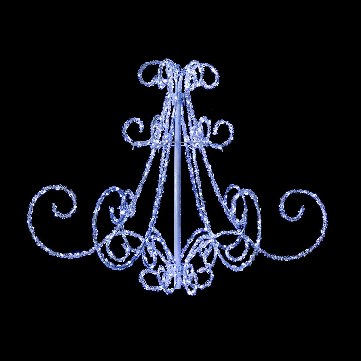 Stockholm Christmas Lights Motif 540 LED Acrylic Chandelier Cool White