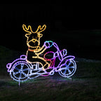 Stockholm Christmas Lights Motif 24 LED Ropelight Reindeer Motorbike