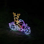 Stockholm Christmas Lights Motif 24 LED Ropelight Reindeer Motorbike