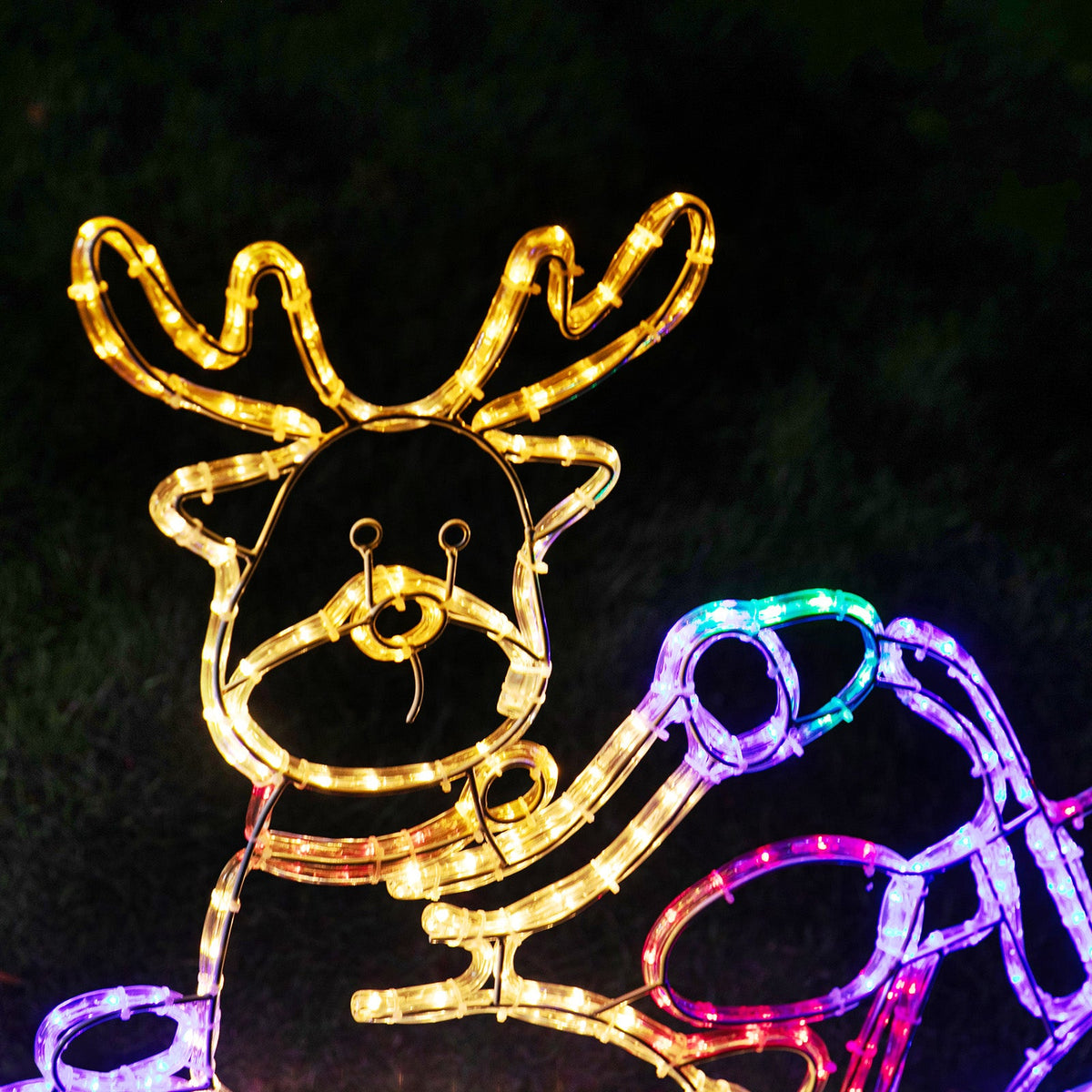 Stockholm Christmas Lights Motif 24 LED Ropelight Reindeer Motorbike