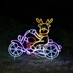 Stockholm Christmas Lights Motif 24 LED Ropelight Reindeer Motorbike