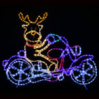 Stockholm Christmas Lights Motif 24 LED Ropelight Reindeer Motorbike