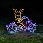 Stockholm Christmas Lights Motif 24 LED Ropelight Reindeer Motorbike