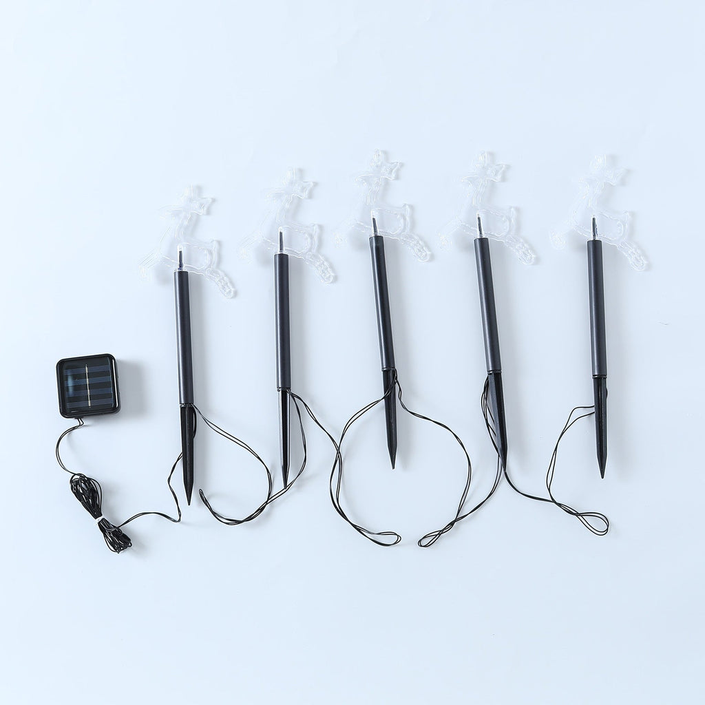 Stockholm Christmas Lights Solar Path LED Reindeer 5pc