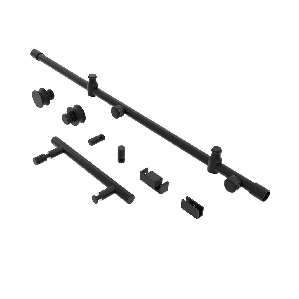 ECLIPSE 60" Stainless Steel Round Sliding Shower Door System