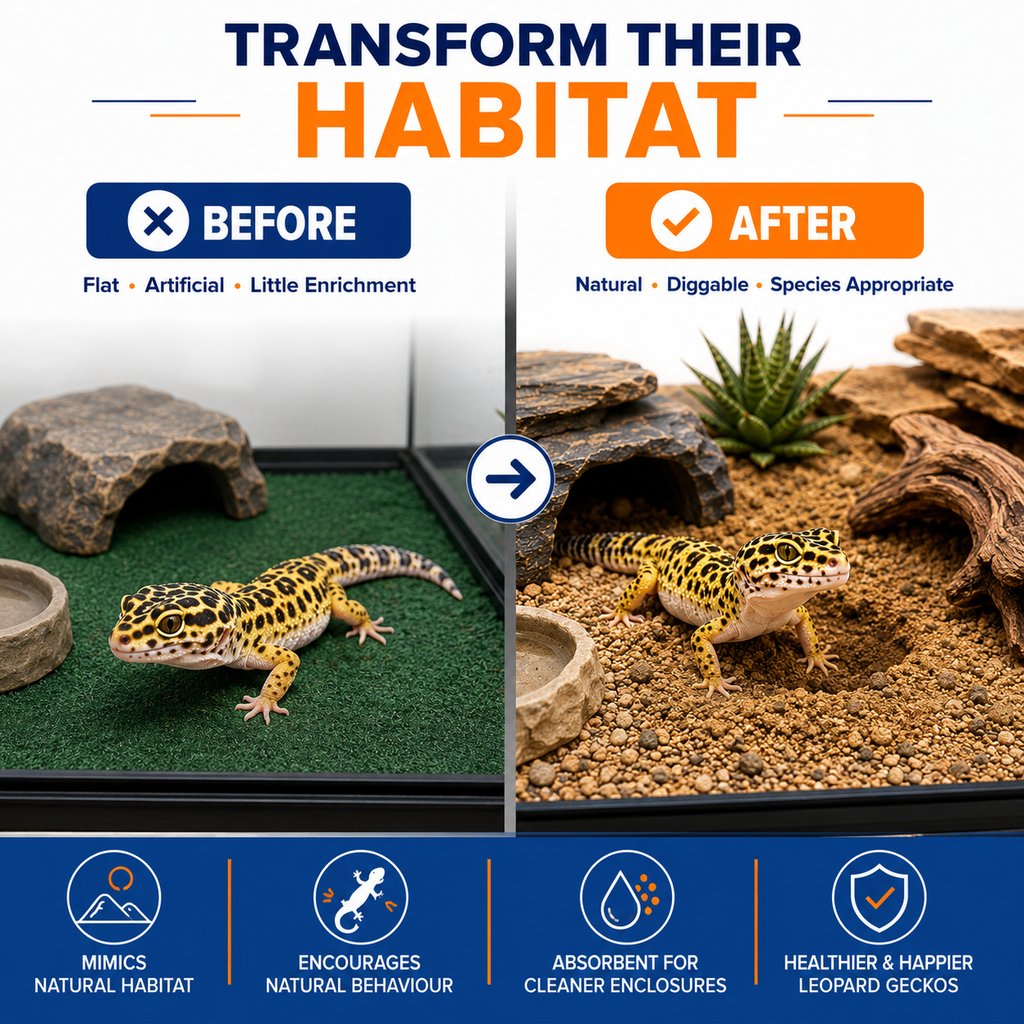 HabiStat Leopard Gecko Bedding Reptile Substrate 10kg