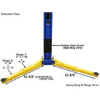 Atlas OHX10000X Commercial Grade Extra Tall 2 Post Lift 10,000 lb. Capacity