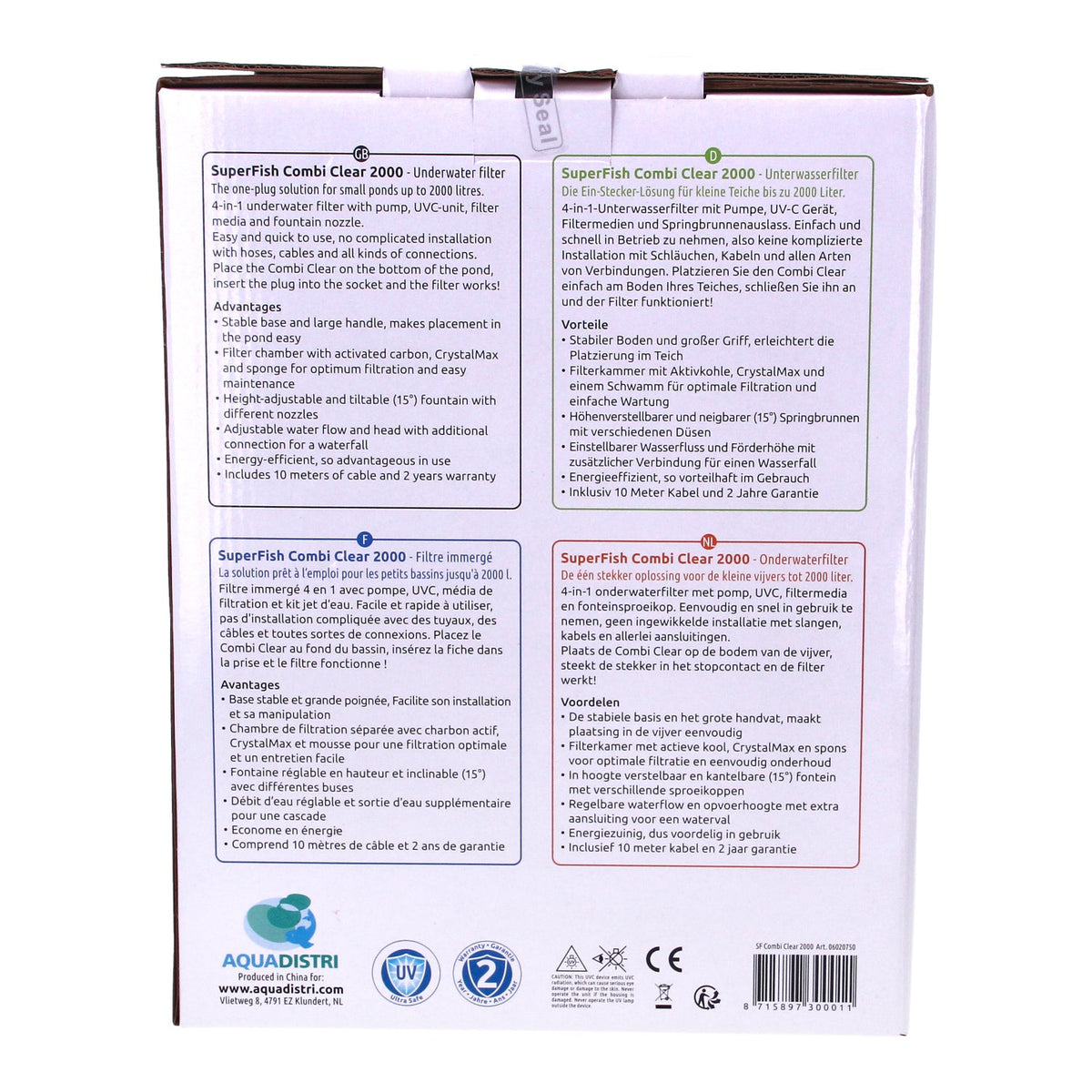 Superfish Combi Clear Pond Filter 2000 with UVC & Fountain
