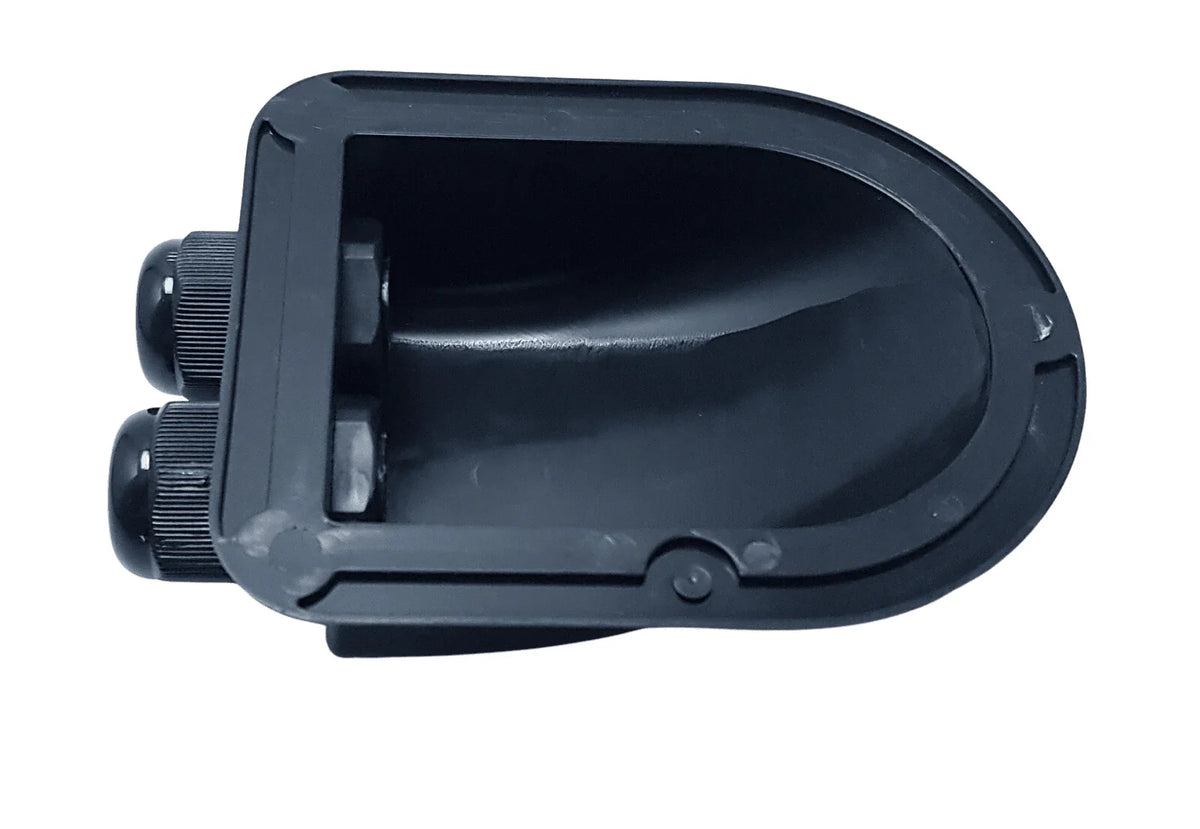 Exotronic 2 Gland Black Cable Entry Cover (Lightweight ABS)