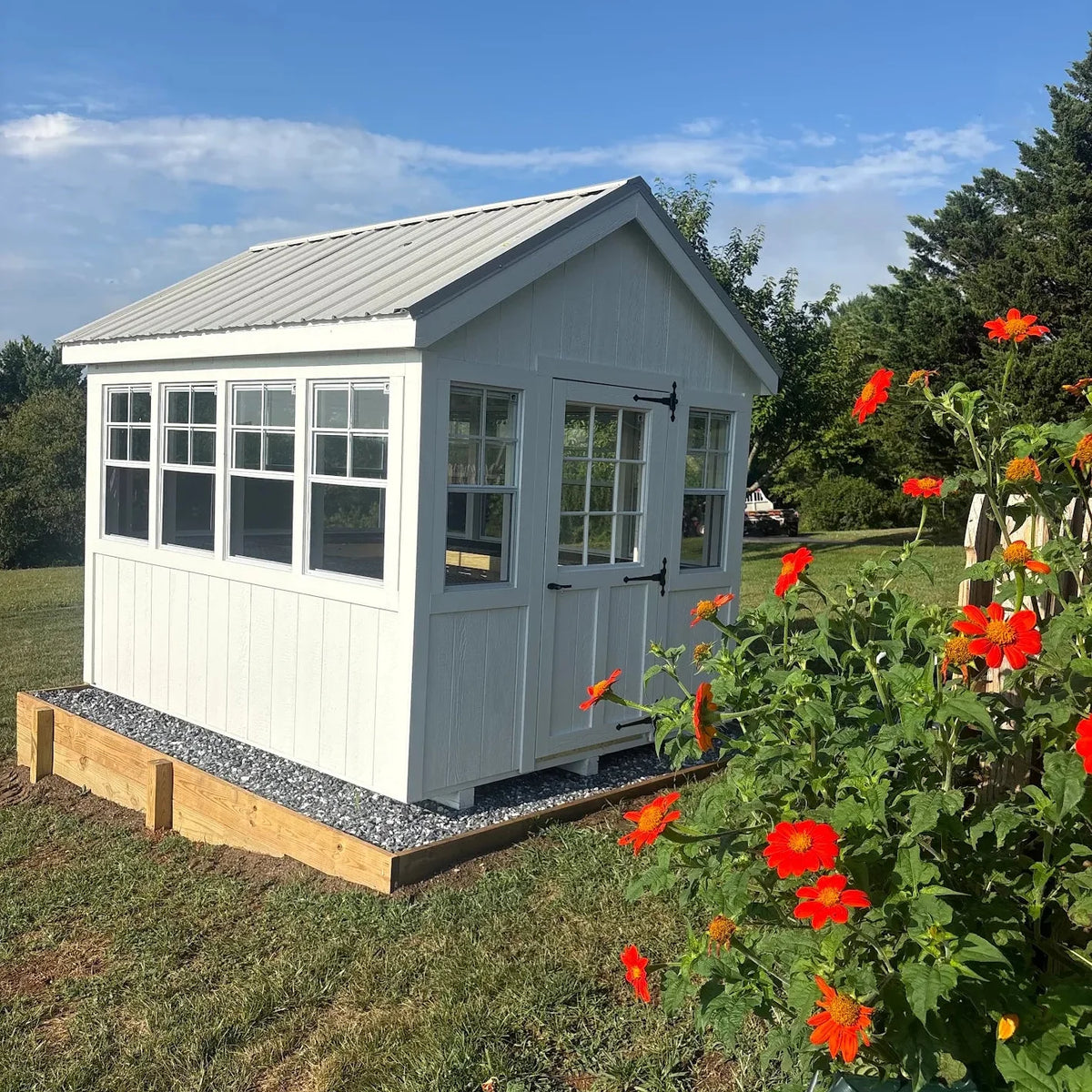 8x12 Greenhouse w/Metal Roof