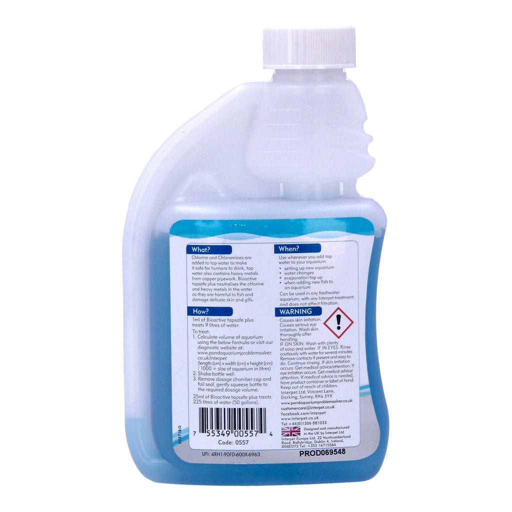 Interpet Bioactive Tapsafe Plus - Water Conditioner 250ml/500ml