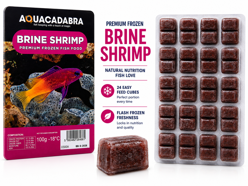 Aquacadabra Frozen Brine Shrimp 100g Fish Food Tropical Marine 5-40 Packs