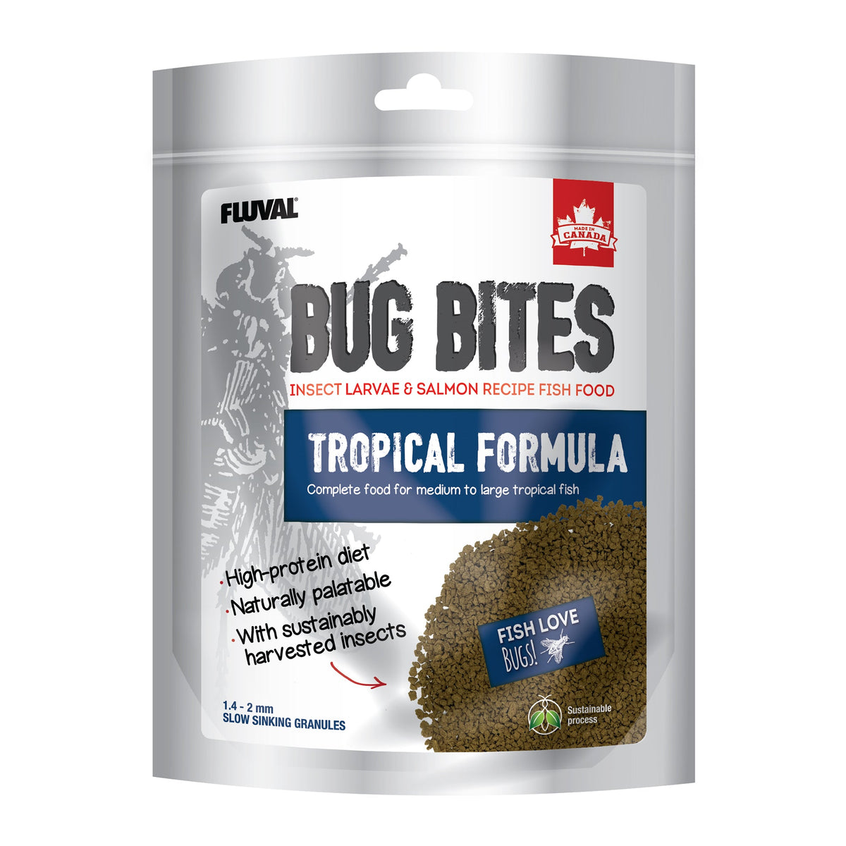 Fluval Bug Bites Fish Granules with 35% Insect Protein