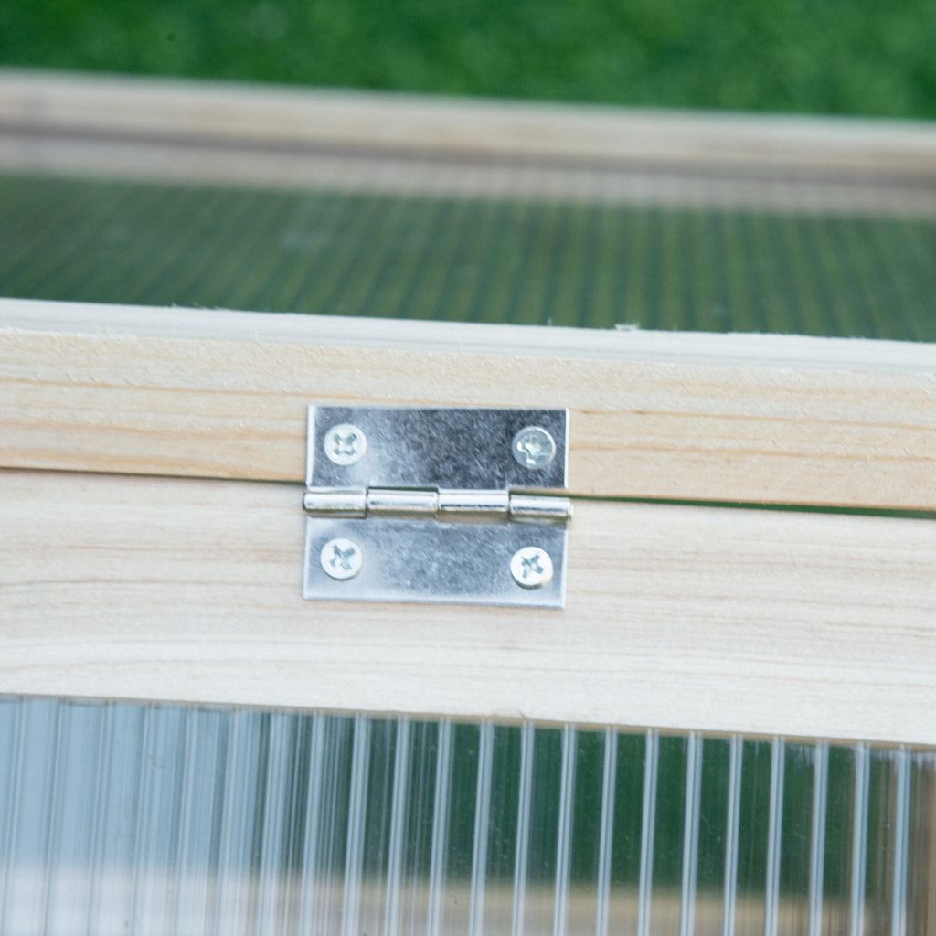 NookGrow All Season Cold Frame Planter for Winter Growing, 35.5" x 20.5" x 19.5", Natural Wood