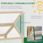 NookGrow All Season Cold Frame Planter for Winter Growing, 35.5" x 20.5" x 19.5", Natural Wood