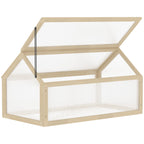 NookGrow All Season Cold Frame Planter for Winter Growing, 35.5" x 20.5" x 19.5", Natural Wood