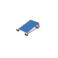 Flat Roof Mounting System for 1x Row and 1x - 10x Columns of Solar Panels in Portrait South Orientation