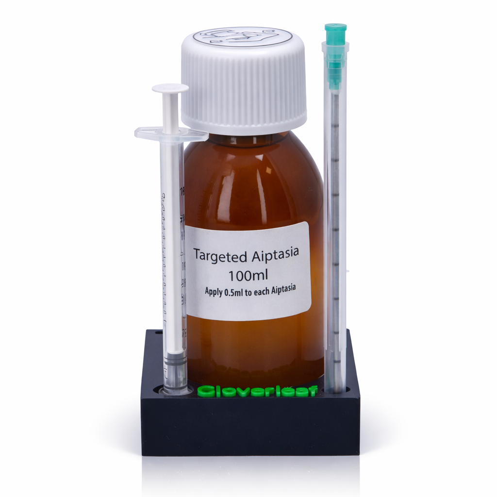 Cloverleaf Aiptasia Majano Remover 100ml Reef Safe Aquarium Treatment with Syringe