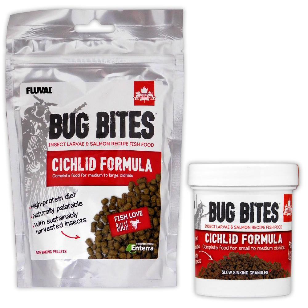 Fluval Bug Bites Cichlid Food - Insect & Salmon Mix