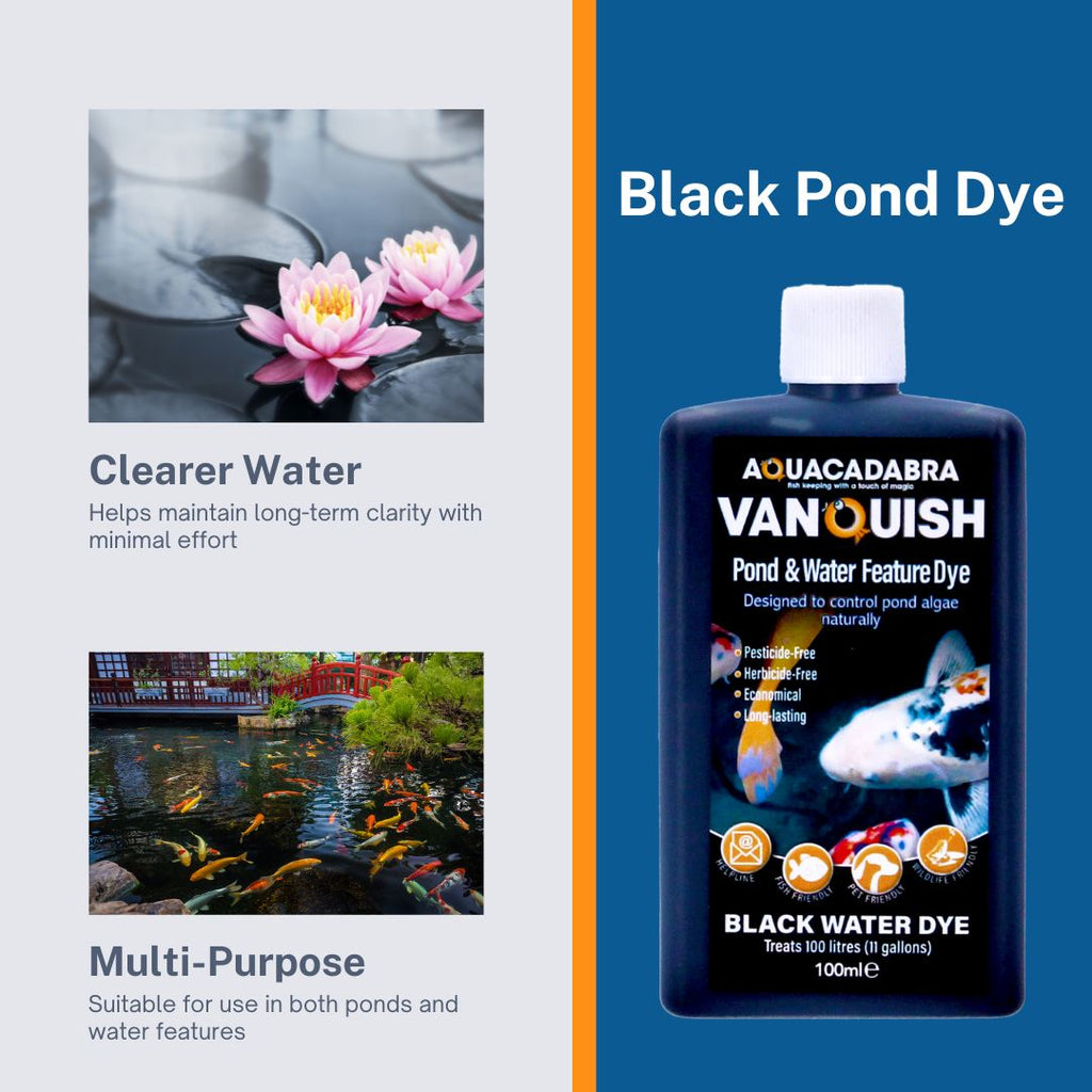 Aquacadabra Vanquish Pond Water Feature Dye Black