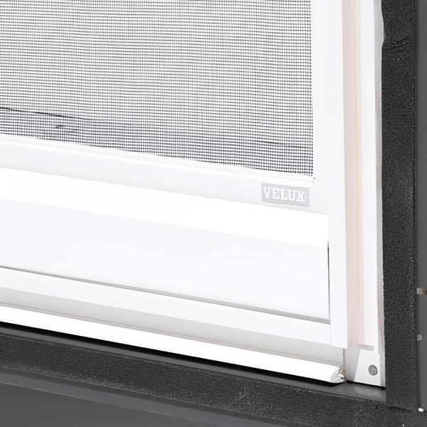 VELUX Solar Powered Venting Deck Mount Skylight - White Solar Powered Shade
