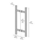 HYPERION 8" Ladder Style Back-To-Back Pull Handle