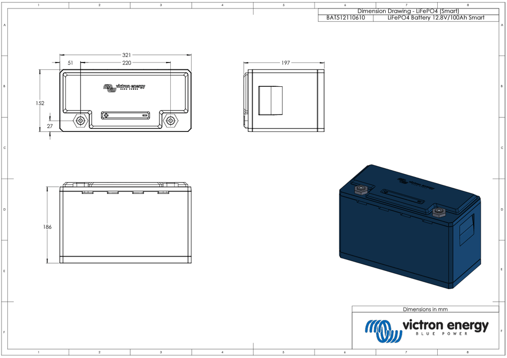 Victron 12V 100Ah Smart LiFePO4 Lithium Battery