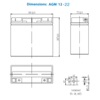 Victron 12V 22Ah AGM Deep Cycle Battery