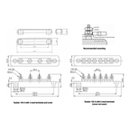 Victron Busbar 150A 4P/Terminals & Cover