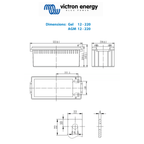 Victron 12V 220Ah Gel Deep Cycle Battery