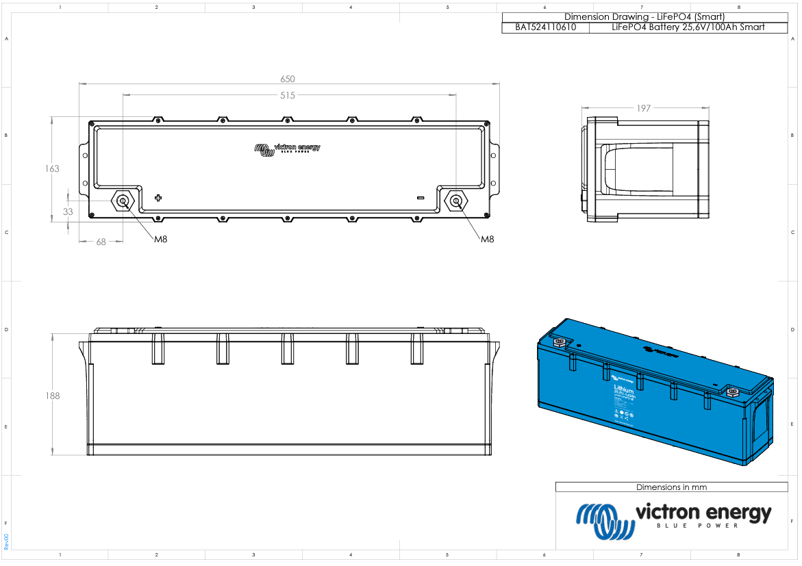Victron 24V 100Ah Smart LiFePO4 Lithium Battery